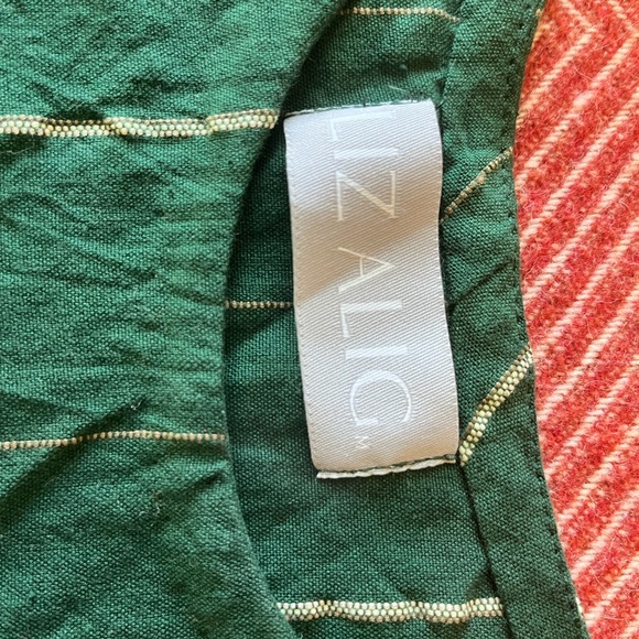Boxy cropped Liz Alig green cotton top - Picture 4 of 4
